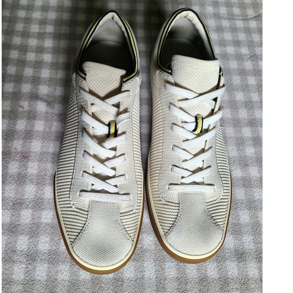 Rothy’s The Lace Up Knit Sneaker Size 10 Cream Gum Sole Casual Comfort